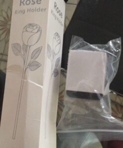 Elegance Long Stem Rose Ring Holder, 9", Silver 41 718BJcIxX7L