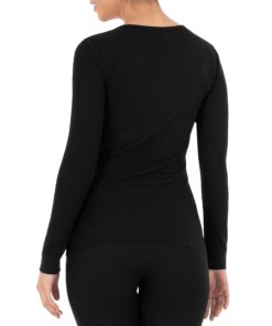 Fruit of the Loom Women's Micro Waffle Premium Thermal Underwear Tee Shirt X-Large Black/Black 9 718CRKDZyFL 1