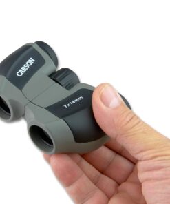 Carson MiniScout 7x18mm Ultra Compact Porro Prism Binoculars (JD-718), 1.5 H x 3.5 L x 2.75 W MiniScout 7x18mm Binoculars 8 718DraeK0L