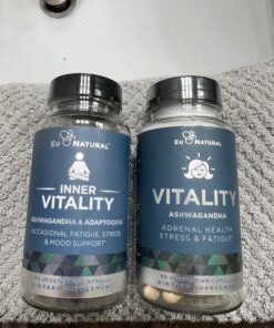 Vitality Adrenal Health & Cortisol Manager – Fight Fatigue, Feel Calm & Balanced – Healthy Cortisol, Focused Energy – Ashwagandha Supplement with Rhodiola, L-Tyrosine, Holy Basil – 60 Veg Capsules 33 718ErZjgD8L