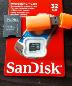Sandisk 32GB Class 4 MicroSDHC MicroSD C4 TF Flash Memory Card with SD Adapter and USB SD Card Reader/Writer #R13 (Bulk Packaged) 4 718FJ797w0L