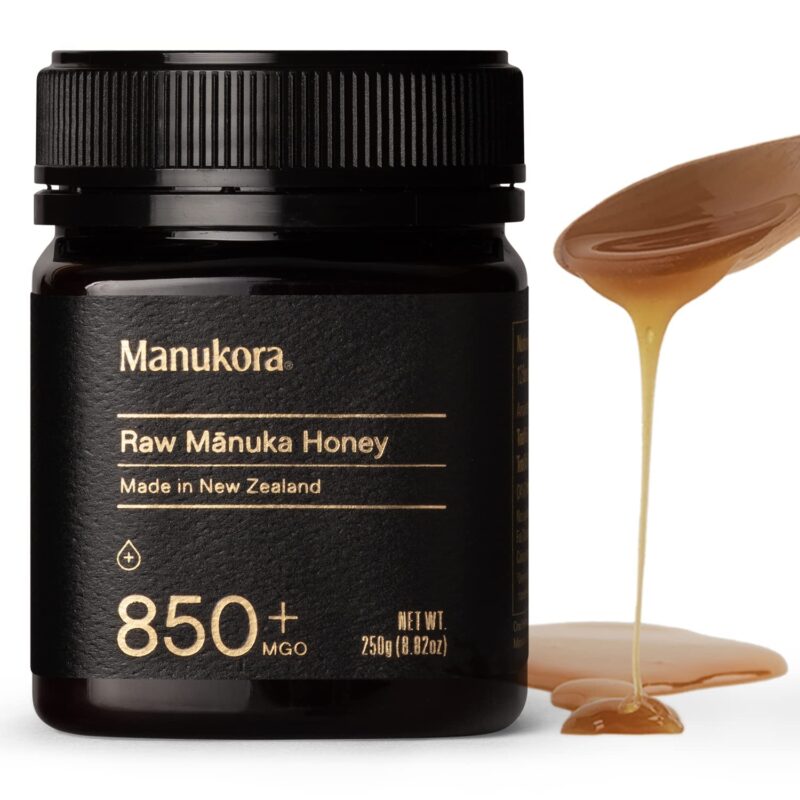 Manukora Raw Manuka Honey, MGO 850+ from New Zealand, Non-GMO, Monofloral, Traceable from Hive to Hand, Daily Digestive & Immune Support - 250g (8.82 Oz) 8.82 Ounce (Pack of 1)