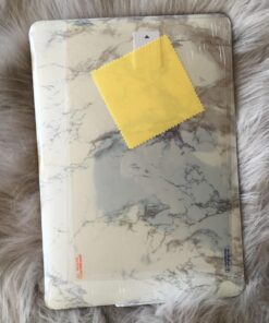 MOSISO Compatible with MacBook Air 13 inch Case (Models: A1369 & A1466, Older Version 2010-2017 Release), Plastic Pattern Hard Shell Case & Keyboard Cover & Screen Protector, White Marble 60 718FUv Q2dL