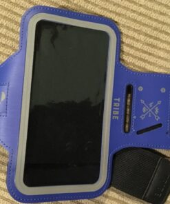 TRIBE Water Resistant Cell Phone Armband Case Running Holder for iPhone Pro Max Plus Mini SE (13/12/11/X/XS/XR/8/7/6/5) Galaxy S Ultra Plus Edge Note (21/20/10/9/8/7/6/5) Adjustable Strap & Key Pocket Dark Blue 28 718FbpIHs L