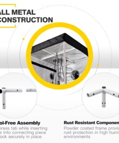 iPower 48"x24"x60" Grow Tent with Observation Window and Removable Floor Tray, Tool Bag for Indoor, 24" x 48" x 60", Black/Silver 24" x 48" x 60" 20 718G9OrjCL