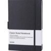 Ruled Notebook/Journal - Lined Journal for Writing, 5.75'' x 8.4'' Notebook Journal, 146 pages Faux Leather Notebook with Thick Paper, Waterproof Hardcover, Elastic Closure black