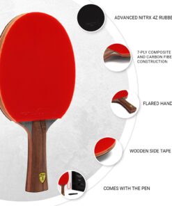 Killerspin Jet800 Speed N2 Ping Pong Paddle with Storage Case Red/Black 15 718GW2lidgL