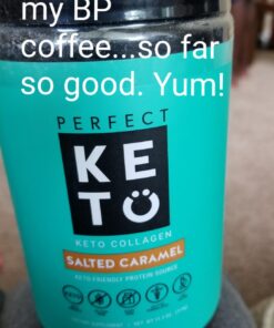 Perfect Keto Collagen Peptides Protein Powder with MCT Oil - Grassfed, GF, Multi Supplement, Best for Ketogenic Diets, Use as Keto Creamer, in Coffee and Shakes for Women & Men - Salted Caramel 39 718GzZ4x1L 1