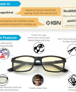 J+S Vision Blue Light Blocking Glasses | Computer Gaming/Working Glasses for Women Men | Anti Eyestrain Fatigue UV Glare Haka - Classic Rectangular Frame Haka - Black Frame - Low Color Distortion Lens 28 718JEhJakL