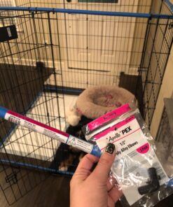 MidWest Homes for Pets Foldable Metal Dog Exercise Pen / Pet Playpen, Black w/ door, 24'W x 48'H, 1-Year Manufacturer's Warranty 48" H 41 718JOEm2IuL