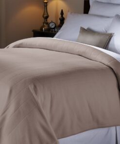 Alternative view of Sunbeam Quilted Fleece Heated Blanket, King, Mushroom