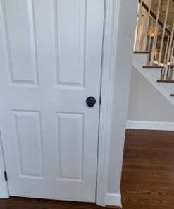 Schlage F10 GEO 622 Standard Door Knob, Hall & Closet Passage Lock, Matte Black 14 718KRN0tl L