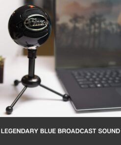 Logitech for Creators Blue Snowball USB Microphone for PC, Mac, Gaming, Recording, Streaming, Podcasting, Condenser Mic with Cardioid and Omnidirectional Pickup Patterns, Stylish Retro Design – Black Gloss Black 68 718LAaKKkVL