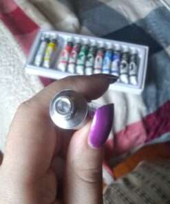 Castle Art Supplies 12 x 12ml Acrylic Paint Set | Value Beginner Set for Starters or Adult Artists | Quality Intense Colors | Smooth to Use on Range of Surfaces | In Neat Presentation Box 12 Count (Pack of 1) 28 718LSNmqCNL