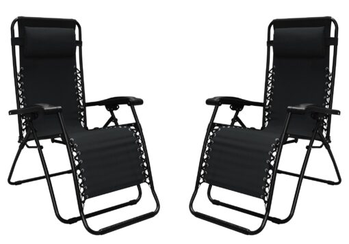 Caravan Sports 80009000052, Black Infinity Zero Gravity Chair-2 Pack, 2-Pack