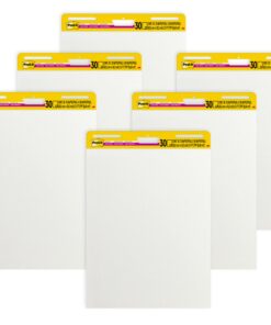 Post-it Super Sticky Easel Pad, 25 x 30 Inches, 30 Sheets/Pad, 6 Pads, Large White Premium Self Stick Flip Chart Paper, Super Sticking Power (559VAD6PK) 20 718LgEXu4BL