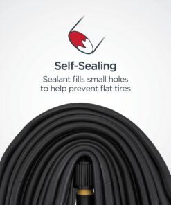 Schwinn Replacement Tube for Bike Tires, Schrader Valve, Self-Sealing and Standard 700c x 35-42 mm 14 718NI2SR2bL