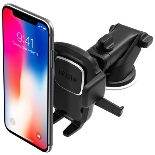 iOttie Easy One Touch 4 Dash & Windshield Universal Car Mount Phone Holder Desk Stand for -iPhone, Samsung, Moto, Huawei, Nokia, LG, Smartphones, Black 1st Generation