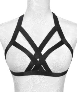 JELINDA Women Harness Bra Punk Chest Lingerie Bra Gothic Corset for Holiday Cosplay Honeymoon Dating Anniversary Party Halloween 17 718NoeoCGTL