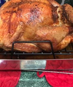 Viking Culinary 3-Ply Stainless Steel Roasting Pan, Includes a Nonstick Rack, Dishwasher, Oven Safe, Works on All Cooktops including Induction 49 718O80ziRL