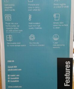 Cooluli Mini Fridge for Bedroom - Car, Office Desk & Dorm Room - Portable 4L/6 Can Electric Plug In Cooler & Warmer for Food, Drinks, Skincare Beauty & Makeup - 12v AC/DC & Exclusive USB Option, Blue 67 718OS3NzoAL