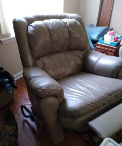 Stander Recliner Lever Extender, Oversized Grip Handle Adapter for Adults, Seniors, and Elderly, Extension Handle with Large Ergonomic Curve Grab Bar, Compatible with Wooden Recliner Handles - Black Standard 21 718OnhO9nUL