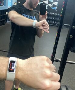 Fitbit Charge 5 Advanced Health & Fitness Tracker with Built-in GPS, Stress Management Tools, Sleep Tracking, 24/7 Heart Rate & More, Mineral Blue, One Size S & L Bands Included, Steel Blue/Platinum Fitbit Charge 5 35 718Ov1DCfgL