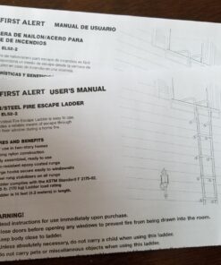 First Alert Two-Story Fire Escape Ladder, Steel, Anti-Slip, EL52-2, Black 40 718PCfQwdyL