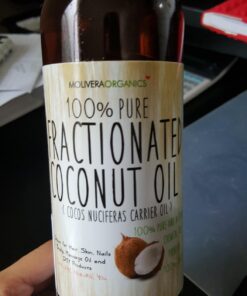 Molivera Organics Premium 16oz Fractionated Coconut Oil - Pure & Natural for Skin, Hair, and Massage - Cold Pressed, Non-Greasy Formula - Ideal Carrier Oil for Essential Oils - Bottled in USA 16 Fl Oz (Pack of 1) 36 718PNlE4spL 1