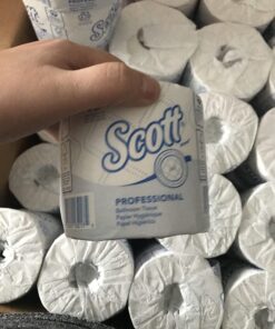 Scott® Professional 100% Recycled Fiber Standard Roll Toilet Paper (13217), with Elevated Design, 2-Ply, White, Individually wrapped rolls, 473 Count (Pack of 80), Total 37,840 Sheets 50 718QJRhEKuL