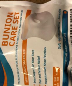 5 STARS UNITED Toe Spacers for Men and Women – 4 Gel Toe Separators for Curled and Overlapping Toes, Bunions, Hammer Toe Straightener, Big and Second Toe Spreader Big 4 Pack 46 718QJzJ3IL