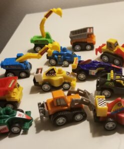 Yeonha Toys Pull Back Vehicles, 12 Pack Mini Assorted Construction Vehicles and Race Car Toy, Vehicles Truck Mini Car Toy for Kids Toddlers Boys Child, Pull Back and Go Car Toy Play Set 53 718Qyngh7ML