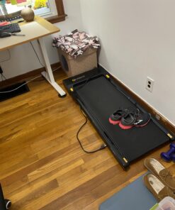 UREVO Under Desk Treadmill, Walking Pad for Home/Office, Portable Walking Treadmill 2.25HP, Walking Jogging Machine with 265 lbs Weight Capacity Remote Control LED Display Black One Size 39 718RNaIupOL