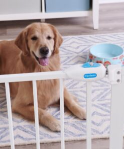 Carlson Extra Wide Walk Through Pet Gate with Small Pet Door, Includes 4-Inch Extension Kit, Pressure Mount Kit and Wall Mount Kit,White 34 718RdcOaRL