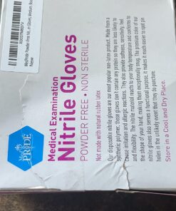 MedPride Powder-Free Nitrile Exam Gloves, Iris Blue, Medium, Box/100 Medium (Pack of 100) 41 718Tr3FgLnL