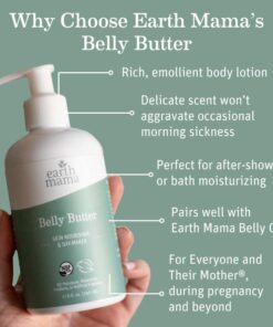 Alternative view of Earth Mama Belly Butter, Maternity Moisturizer for Dry Skin | Lotion for Pregnancy and Postpartum Recovery Self Care, Body Cream with Aloe, Fragrance Free, 8-Fluid Ounce 8 Fl Oz (Pack of 1)