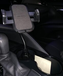 Macally Car Cup Holder Phone Mount - Secure Cupholder, Fit for Phones up to 4.1" Wide, Black 47 718UEK5kzL