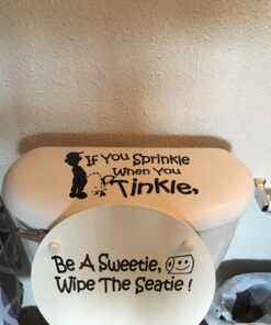 BERRYZILLA If You Sprinkle When You Tinkle Decal Wall Vinyl Decal Bathroom Toilet Seat Boys Potty Training Sticker 19 718UIw4sfFL