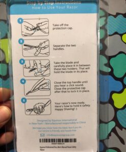 Equinox Professional Straight Edge Razor with 100 Single Derby Blades 100% Stainless Steel Razor and Blades - Close Shaving Men's Manual Shaver - Disposable Blades -Barber Straight Razor Kit - Silver Steel Razor W/ 100 Derby Blades 66 718USTmv48L