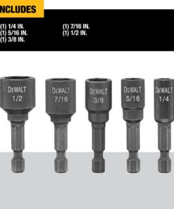 DEWALT Nut Driver Set, Impact Ready, Magnetic, 5-Piece (DW2235IR) 24 718UeT3AN6L
