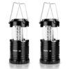 Lepro LED Camping Lantern, Super Bright, Battery Powered, IPX4 Water Resistant, Portable Emergency Lights for Hurricane, Storms, Outages, Collapsible, 2 Packs 6 718UurKiFEL