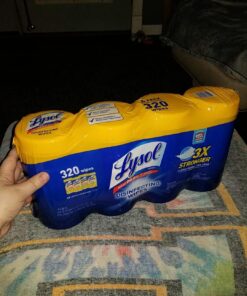 Lysol Disinfectant Wipes, Multi-Surface Antibacterial Cleaning Wipes, For Disinfecting and Cleaning, Lemon and Lime Blossom, 80 Count (Pack of 4) 80 Count (Pack of 4) White Standard Packaging 46 718Uw6kOZgL