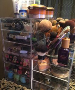 iDesign BPA-Free Plastic 3-Drawer Vanity Organizer - 6.5" x 6.5" x 6.5", Clear 39 718VI9J7doL