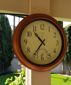 AcuRite 50314 18-Inch Metal Indoor/Outdoor Atomic Clock and Thermometer 29 718Vy4yQ2nL