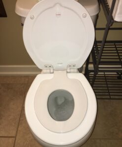 MAYFAIR 883SLOWA 000 Toilet Seat with Built-in Potty Training Seat will Reduce Clutter, Slow Close and Never Loosen, ROUND, Durable Enameled Wood/Long Lasting Plastic, White 32 718XVtlo2jL