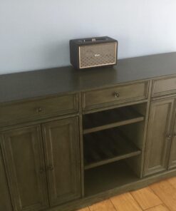 TEWELL Speaker for Turntable, HD 24W Audio Vintage Wireless Speakers Plug-in Speaker with Extended Bass and Treble, Knob for Volume Control, Toggle Switch and 3.5mm AUX Input Black 40 718YB5PbL