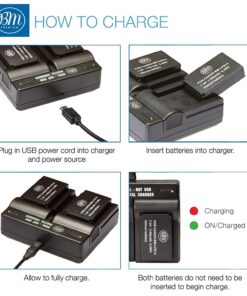 BM Premium 2-Pack of LP-E12 Batteries and USB Dual Battery Charger for Canon EOS-M, EOS M2, EOS M10, EOS M50, EOS M50 Mark II, EOS M100, EOS M200, SX70 HS, Rebel SL1 Digital Cameras 27 718ZbT2WlhL