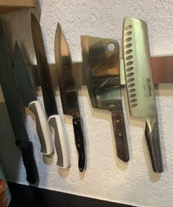 Ouddy Magnetic Knife Holder, 16 Inch Stainless Steel Magnetic Knife Strip, Magnetic Knife Bar Rack Block for Kitchen Utensil Holder, Art Supply Organizer & Tool Holder 40 718a5 gxbL