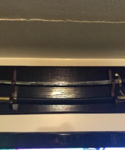 Sword/Saber Display Plaque Rack Holder Wall Rack, Alternative to Display Case Mahogany 36 718aSCPxxWL