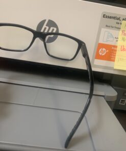 J+S Vision Blue Light Blocking Glasses | Computer Gaming/Working Glasses for Women Men | Anti Eyestrain Fatigue UV Glare Haka - Classic Rectangular Frame Haka - Black Frame - Low Color Distortion Lens 37 718aaRflVtL